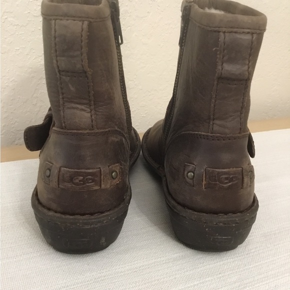 UGG Australia Bryce Winter Leather Boots in Lodge Brown Size 6 - Picture 10 of 11